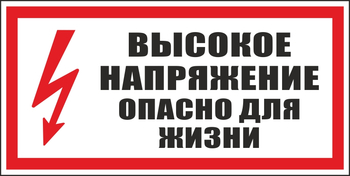 S19 высокое напряжение. опасно для жизни (пластик, 300х150 мм) - Знаки безопасности - Вспомогательные таблички - Магазин охраны труда ohranatruda-shop.ru